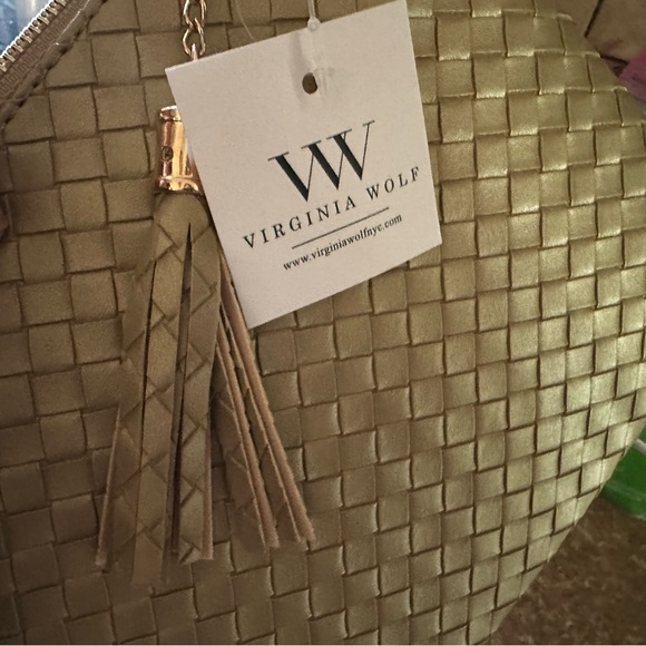 Virginia Wolf Gold Woven Clutch - Picture 2 of 7
